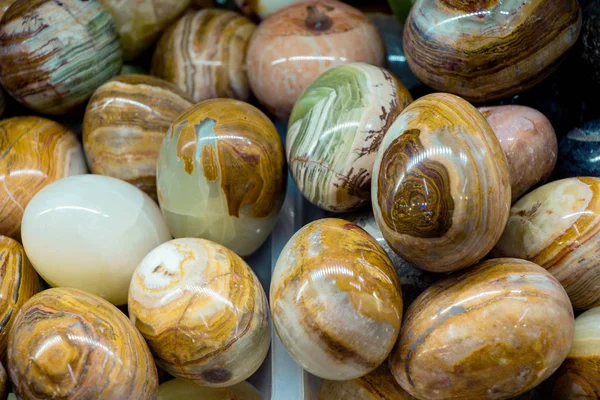 Bright Colorful marble  stones in egg shape — Stock Photo, Image
