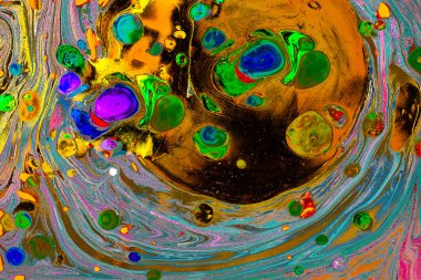 Soyut grunge sanat arkaplan dokusu renkli boya çıkıntıları ile