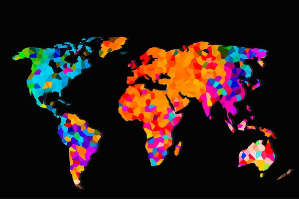 Schéma détaillé de la carte du monde en tant que concepts d'entreprise mondiaux — Photo