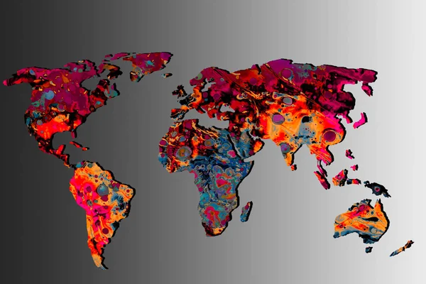 Tracciato approssimativamente la mappa del mondo come concetti di business globali — Foto Stock