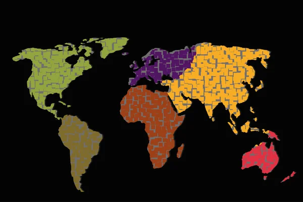 Roughly sketched out world map as global business concepts — Stock Photo, Image