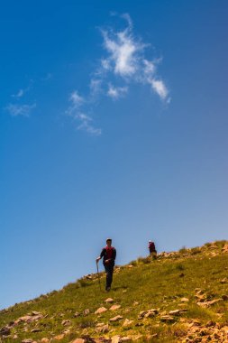 yürüyüşçüler sırt çantaları ve Artvin yukardandı yürüyüş trekking Polonyalılar ile