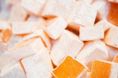 Geleneksel Lezzetli Türk lokum şeker lokun