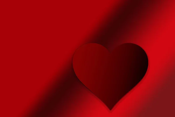 Fondo del Día de San Valentín con forma de corazón rojo como concepto de amor —  Fotos de Stock