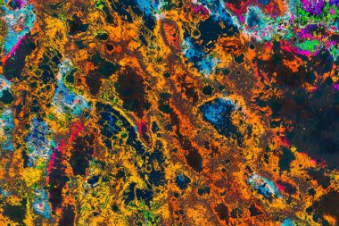 Soyut grunge sanat arkaplan dokusu renkli boya çıkıntıları ile