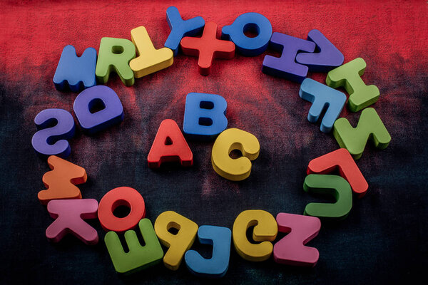Colorful ABC  Letters made of wood 