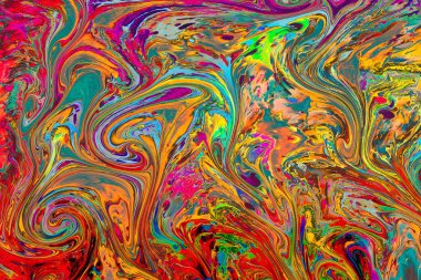 Soyut grunge sanat arkaplan dokusu renkli boya çıkıntıları ile