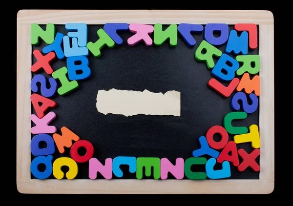 Kleurrijke Letters gemaakt van hout — Stockfoto