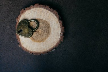 Aşkın sembolü olarak kalp şeklinde Asma Kilit 