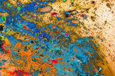 Soyut grunge sanat arkaplan dokusu renkli boya çıkıntıları ile