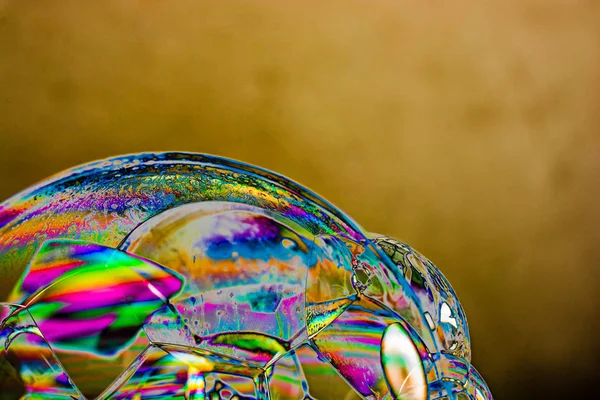 Macro tiro de bolhas de ar sobre fundo colorido — Fotografia de Stock