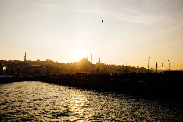 Стамбул со знаменитым силуэтом здания — стоковое фото