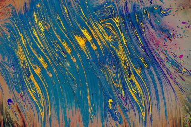 Soyut grunge sanat arkaplan dokusu renkli boya çıkıntıları ile