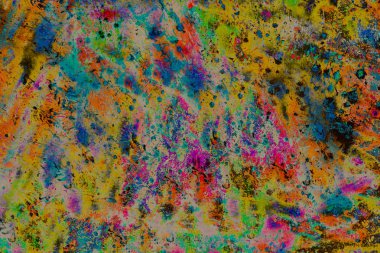 Soyut grunge sanat arkaplan dokusu renkli boya çıkıntıları ile