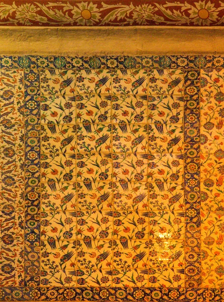 Oszmán Birodalom ősi kézműves török csempe — Stock Fotó