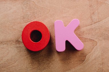 word mektup blok ile yazılı Tamam