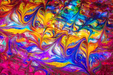 Soyut grunge sanat arkaplan dokusu renkli boya çıkıntıları ile