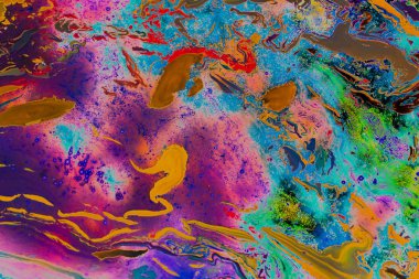 Soyut grunge sanat arkaplan dokusu renkli boya çıkıntıları ile