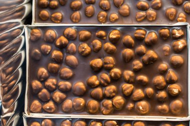 Ev çikolata bar arka plan olarak yaptı.