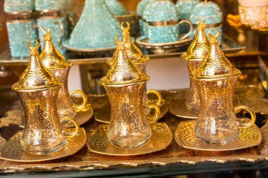 Boş otantik Türk çay cam bardağı 