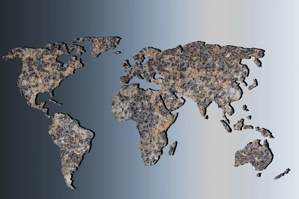 Грубо прорисованная карта мира как глобальные бизнес-концепции — стоковое фото
