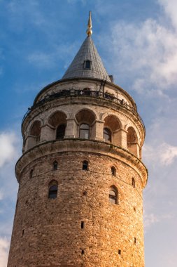  Istanbul 'daki antik çağlardan Galata Kulesi