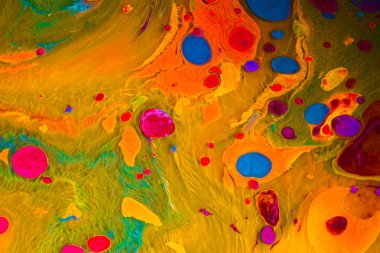 Soyut grunge sanat arkaplan dokusu renkli boya çıkıntıları ile