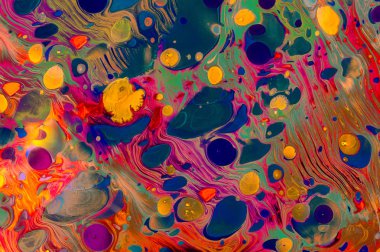 Soyut grunge sanat arkaplan dokusu renkli boya çıkıntıları ile