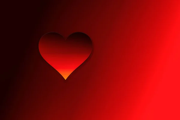 Fond de Saint-Valentin avec forme de coeur rouge comme concept d'amour — Photo