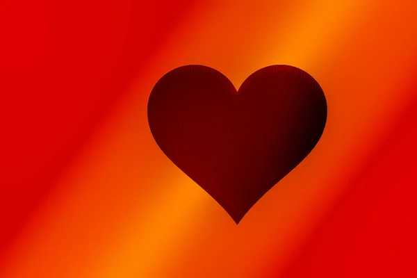 Fond de Saint-Valentin avec forme de coeur rouge comme concept d'amour — Photo
