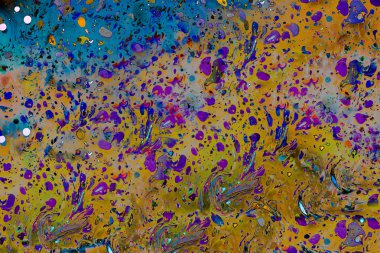 Soyut grunge sanat arkaplan dokusu renkli boya çıkıntıları ile