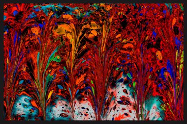 Soyut grunge sanat arkaplan dokusu renkli boya çıkıntıları ile