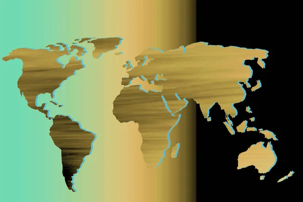 Mapa do mundo com fundo cinza — Fotografia de Stock