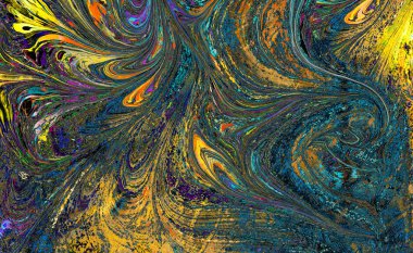 Soyut grunge sanat arkaplan dokusu renkli boya çıkıntıları ile