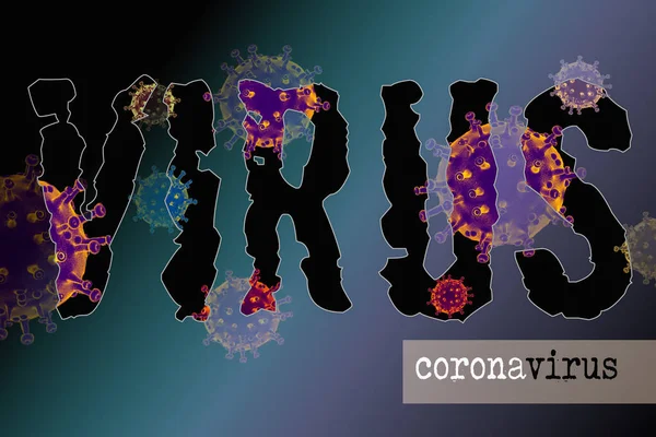 Penyakit Coronavirus Covid Wabah Dan Koronavirus Latar Belakang Influenza — Stok Foto