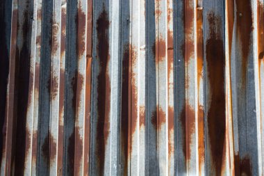 Soyut arkaplan dokusu olarak paslanmış eski bir metal.