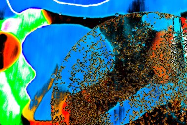 Su tabanında hava ve yağ kabarcıkları şekilleniyor