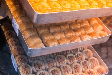 İstanbul 'dan geleneksel Türk tatlıları Baklava
