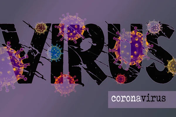 Uitbraak Van Coronavirus Covid Achtergrond Van Coronavirussen Influenza — Stockfoto