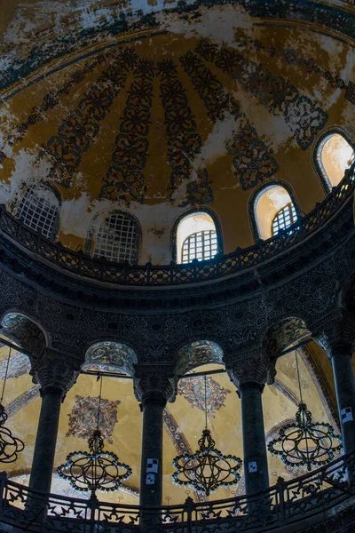 Hagia Sophia Interni Splendidamente Realizzati Pilastri Archi — Foto Stock