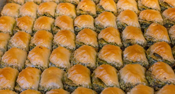 Traditionell Turkisk Dessert Baklava Bricka Från Istanbul Turkiet — Stockfoto