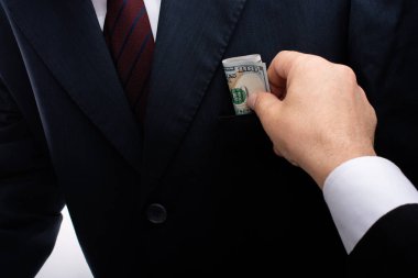 Yolsuzluk ve dolandırıcılık finansmanı için bir tomar para.