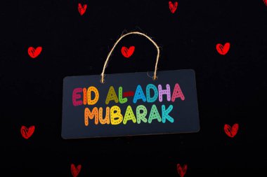 Kurban bayramı bayramın kutlu olsun. Bayram Mübarek tebrik kartı.