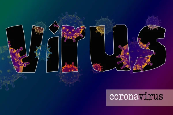 Ohnisko Koronavirové Choroby Covid Koronaviry Chřipkové Pozadí — Stock fotografie