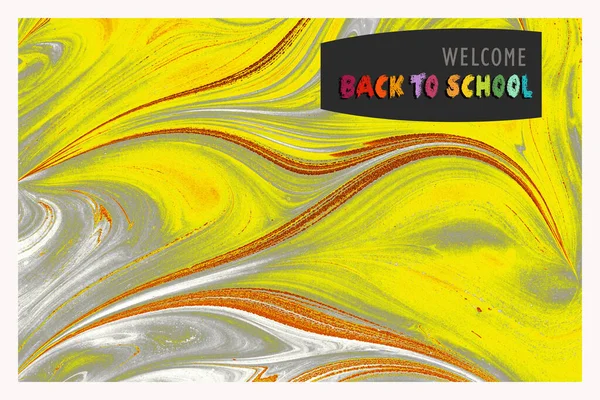 Vissza Iskolába Oktatási Háttér Meghíváshoz Promóciós Plakát Banner — Stock Fotó