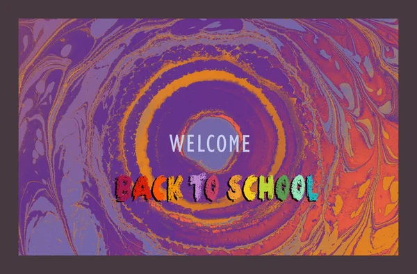 Vissza Iskolába Oktatási Háttér Meghíváshoz Promóciós Plakát Banner — Stock Fotó