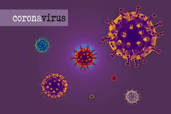 Ausbruch Der Coronavirus Krankheit Covid Und Hintergrund Der Coronaviren Grippe — Stockfoto