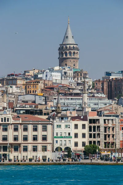 Blick Auf Den Galata Turm Aus Der Antike Istanbul — Stockfoto