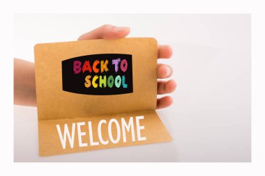 Okula dönüş, davetiye için eğitim geçmişi, terfi posteri, afiş