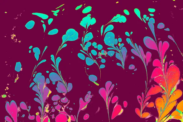 Padrão Floral Marmorização Abstrato Para Tecido Projeto Telha Textura Fundo — Fotografia de Stock